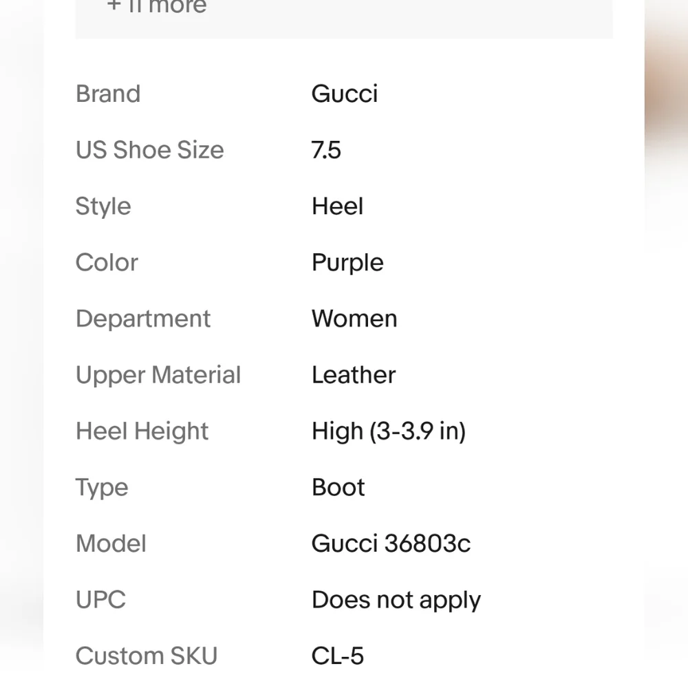 Vintage Gucci Women’s Size 7.5 Long Leather Purple Heels Boots - Picture 15 of 15